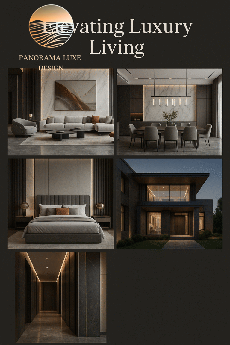 Contemporary two-story home with clean lines, large windows, and minimalist landscaping.